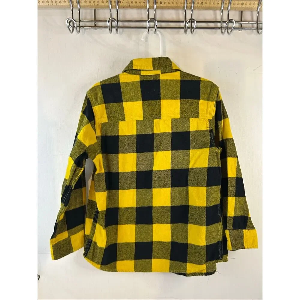 Oshkosh plaid shirt‎ boys size 5 yellow black